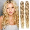 Kudrnaté vlasy pro metodu Pu Extension / Tape Hair / Tape IN 60cm - nejsvětlejší blond