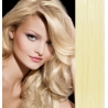 Vlasy pro metodu Pu Extension / TapeX / Tape Hair / Tape IN 50cm - nejsvětlejší blond