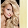 Vlasy pro metodu Pu Extension / TapeX / Tape Hair / Tape IN 40cm - nejsvětlejší blond