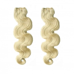 Vlnitý clip in maxi set 53cm pravé lidské vlasy – REMY 200g - NEJSVĚTLEJŠÍ BLOND