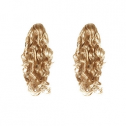 Kudrnatý clip in maxi set 53cm pravé lidské vlasy – REMY 200g - PŘÍRODNÍ/SVĚTLEJŠÍ BLOND