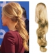 Clip in příčesek culík/cop 100% lidské vlasy 50cm vlnitý - přírodní blond